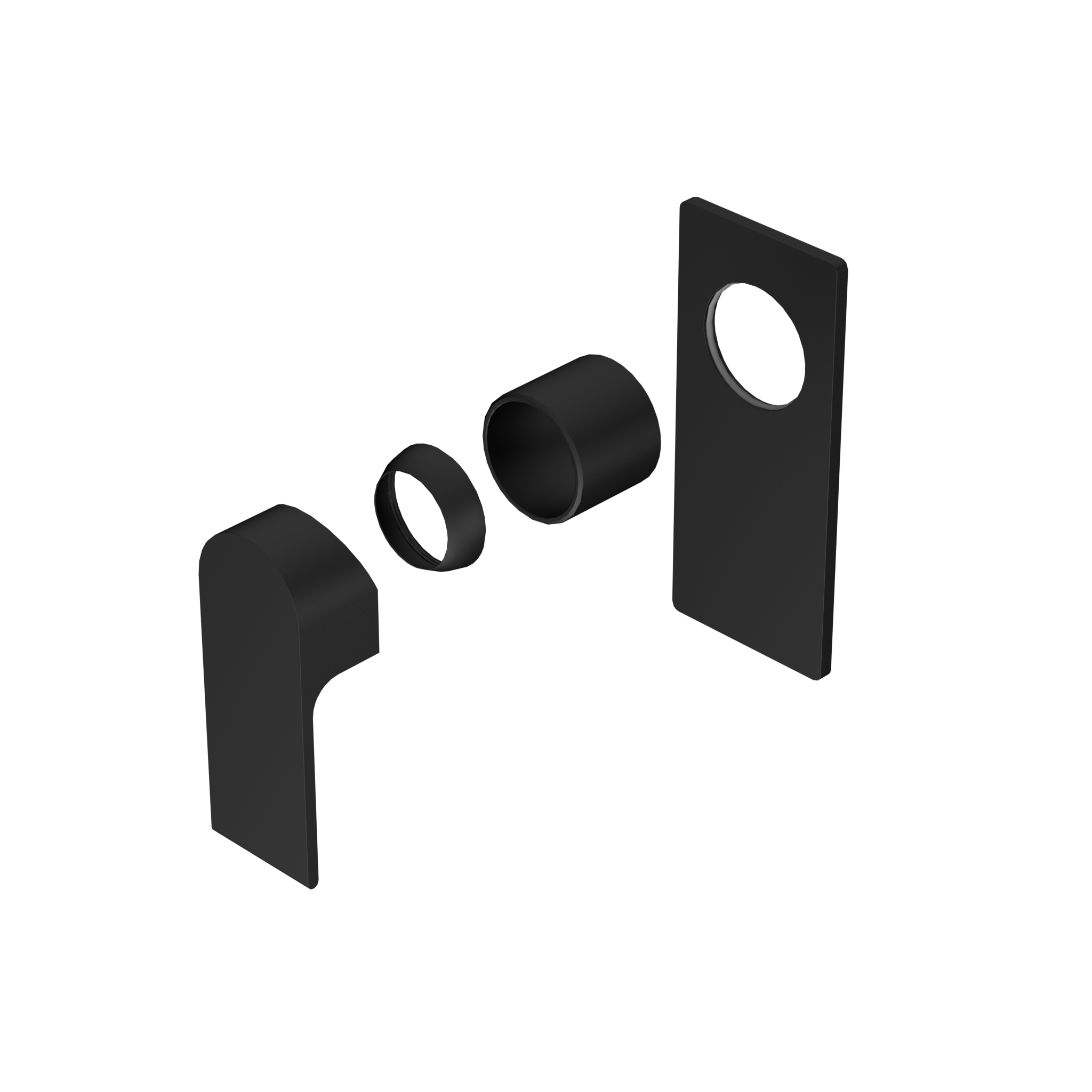 Bianca Shower Mixer Trim Kits Only Matte Black