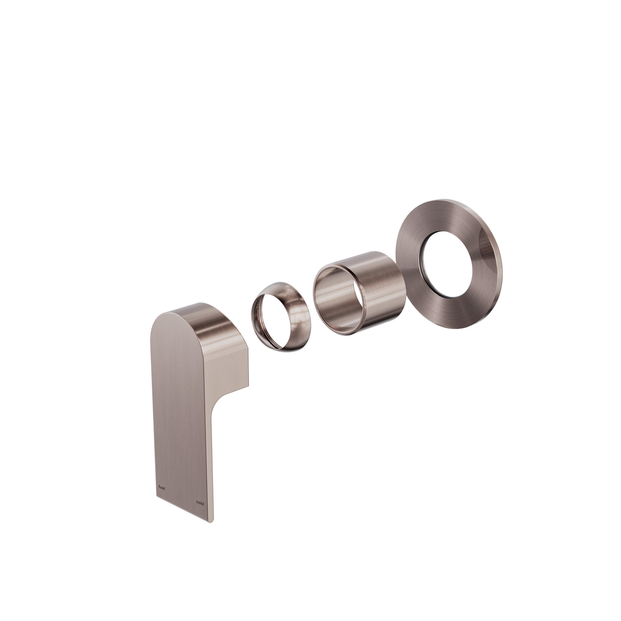 Bianca Shower Mixer 80mm Plate Trim Kits Only Brushed Bronze