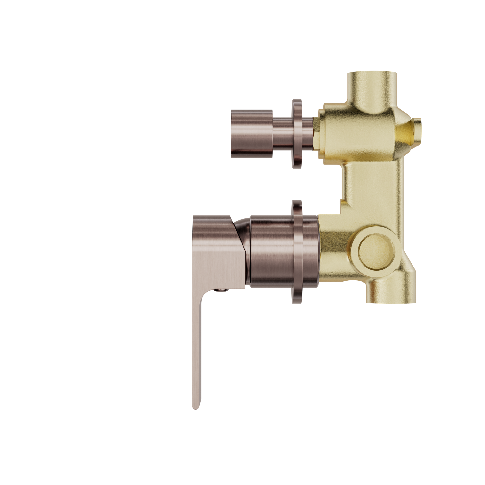 Bianca Shower Mixer With Diverter Separate Back Plate Brushed Bronze