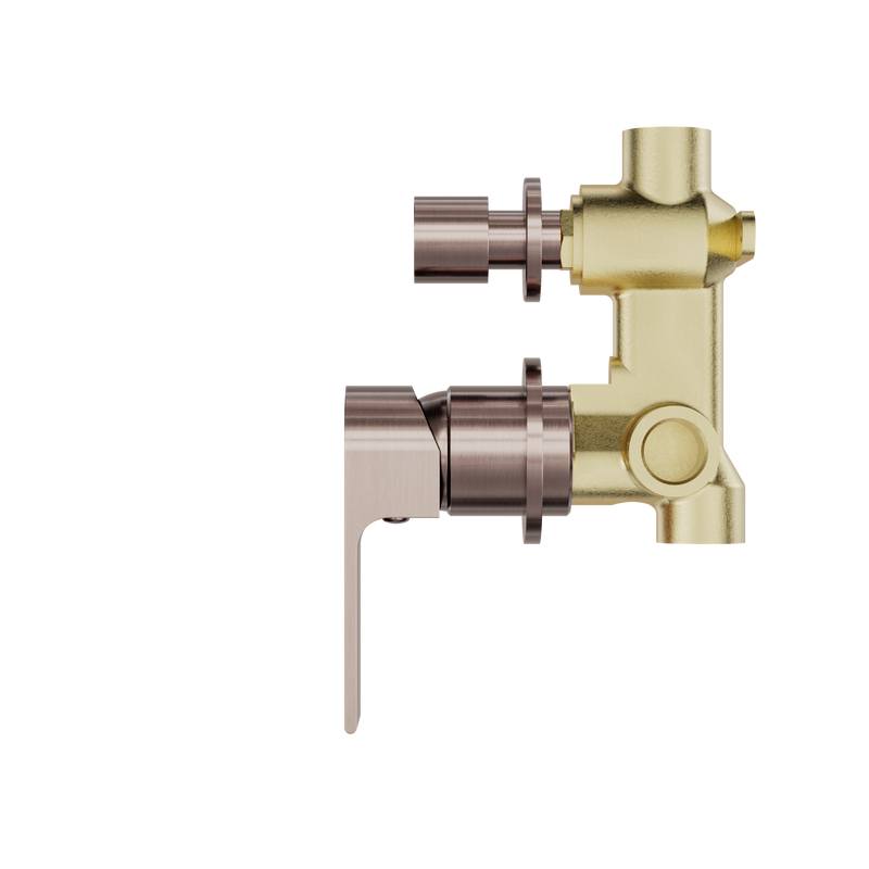 Bianca Shower Mixer With Diverter Separate Back Plate Brushed Bronze