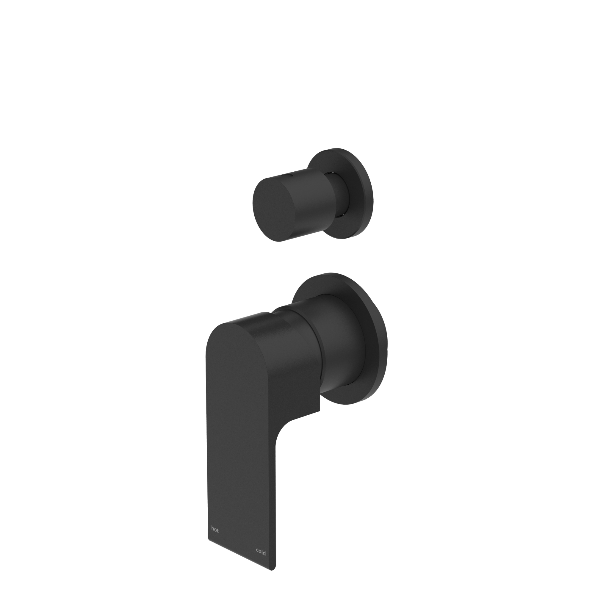 Bianca Shower Mixer With Diverter Separate Back Plate Matte Black