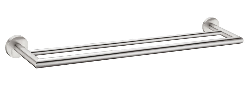 Dolce Double Towel Rail 700mm Brushed Nickel