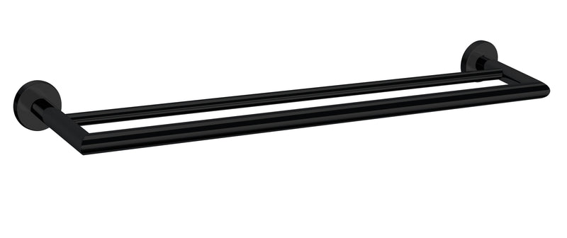 Dolce Double Towel Rail 700mm Matte Black