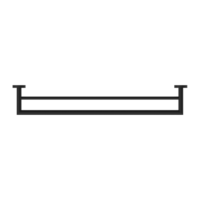 Dolce Double Towel Rail 700mm Matte Black