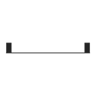 Celia Single Towel Rail 600mm Matte Black
