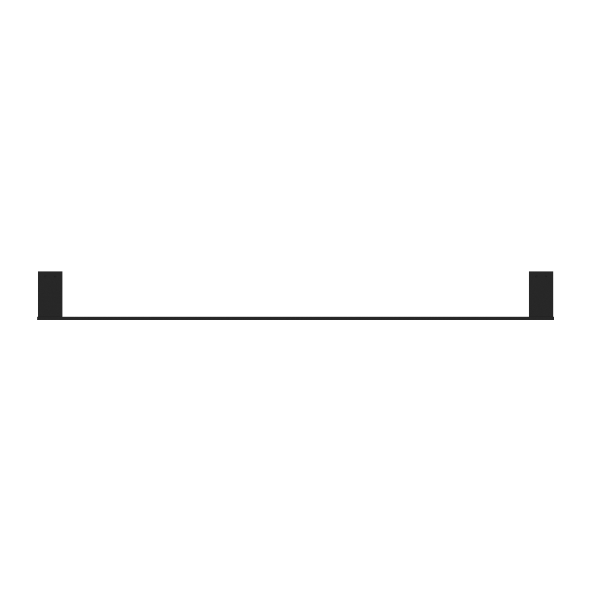 Celia Single Towel Rail 800mm Matte Black