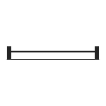 Celia Double Towel Rail 800mm Matte Black