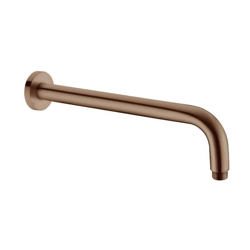 Round Shower Arm 500mm Length Brushed Bronze