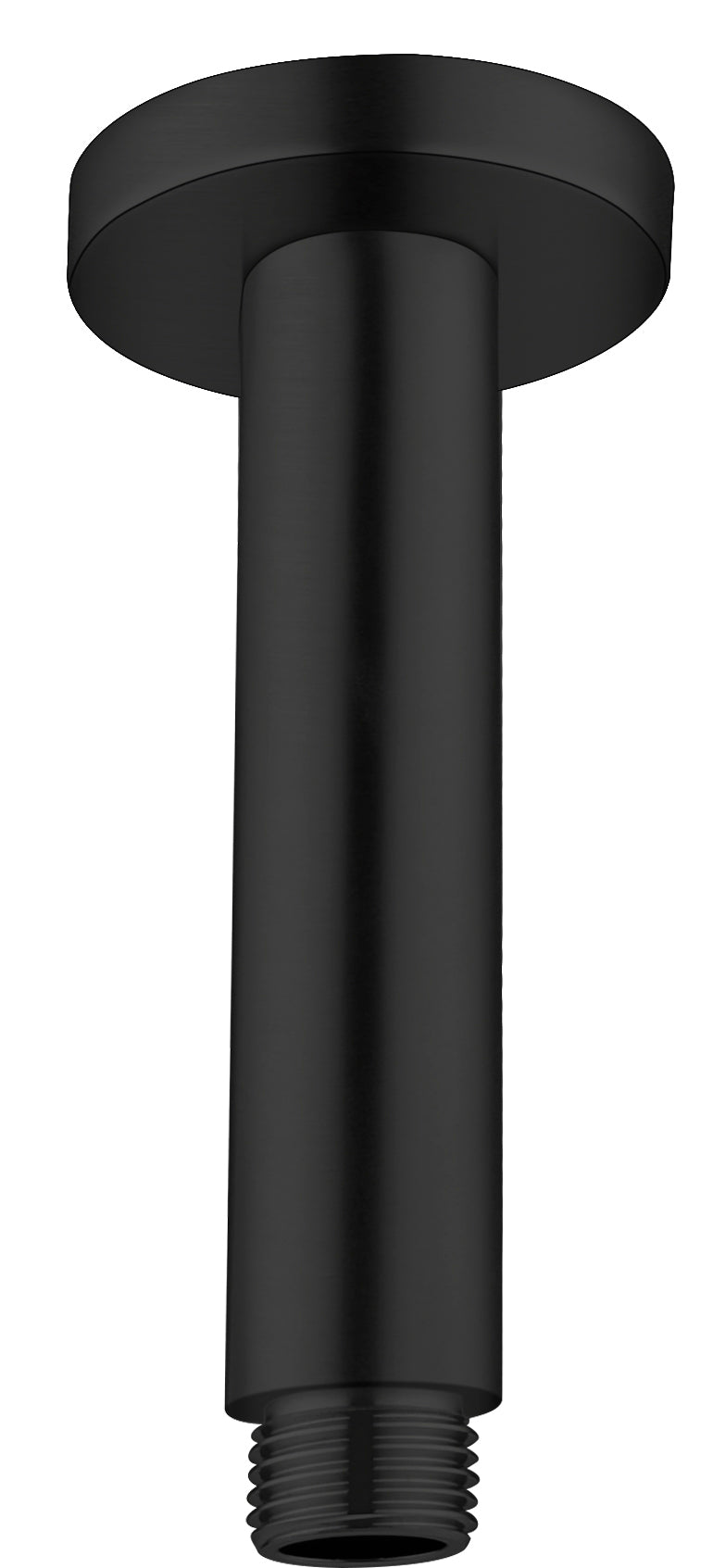 Round Ceiling Arm 100mm Length Matte Black