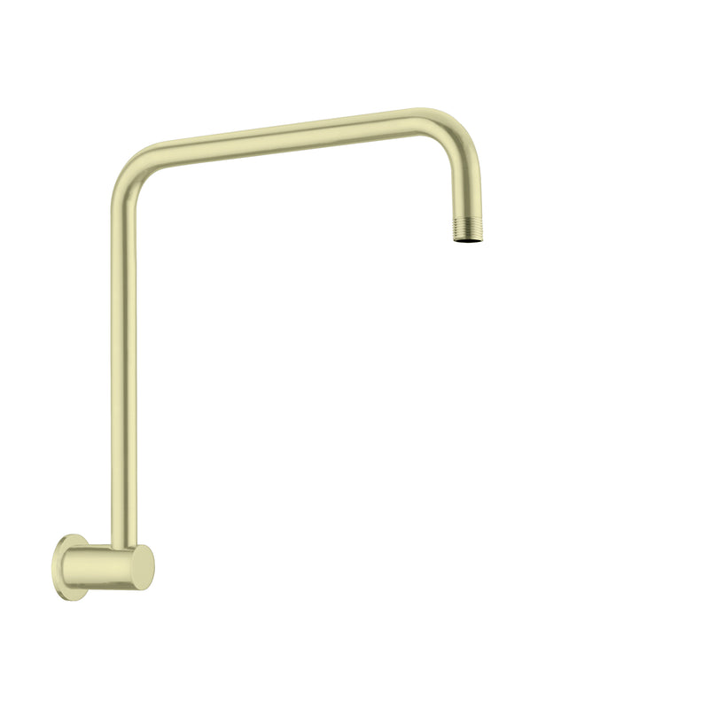 Round Swivel Shower Arm Brushed Gold