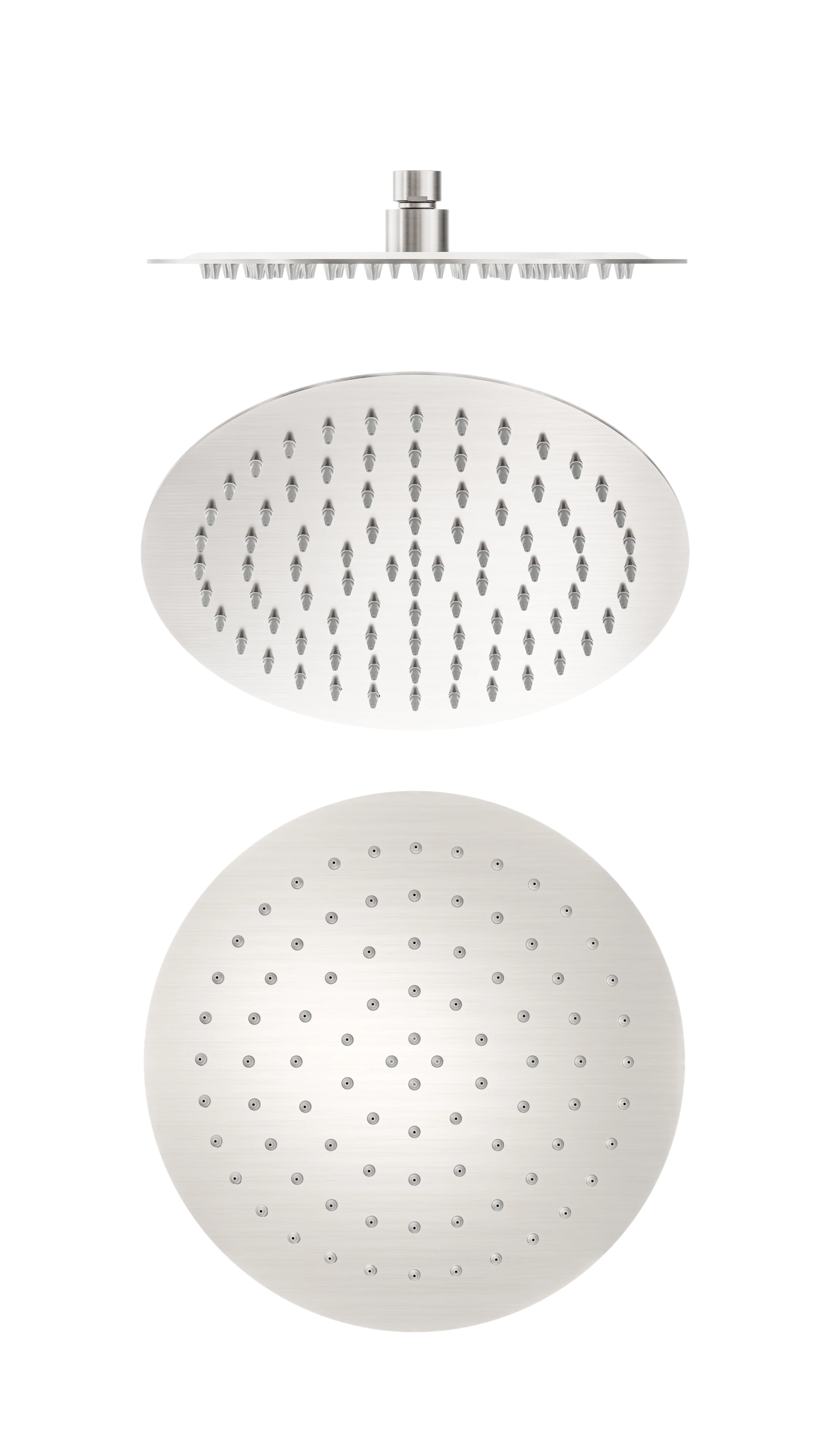 250mm Round Stainless Steel Shower Head 4 Star Rating Brushed Nickel