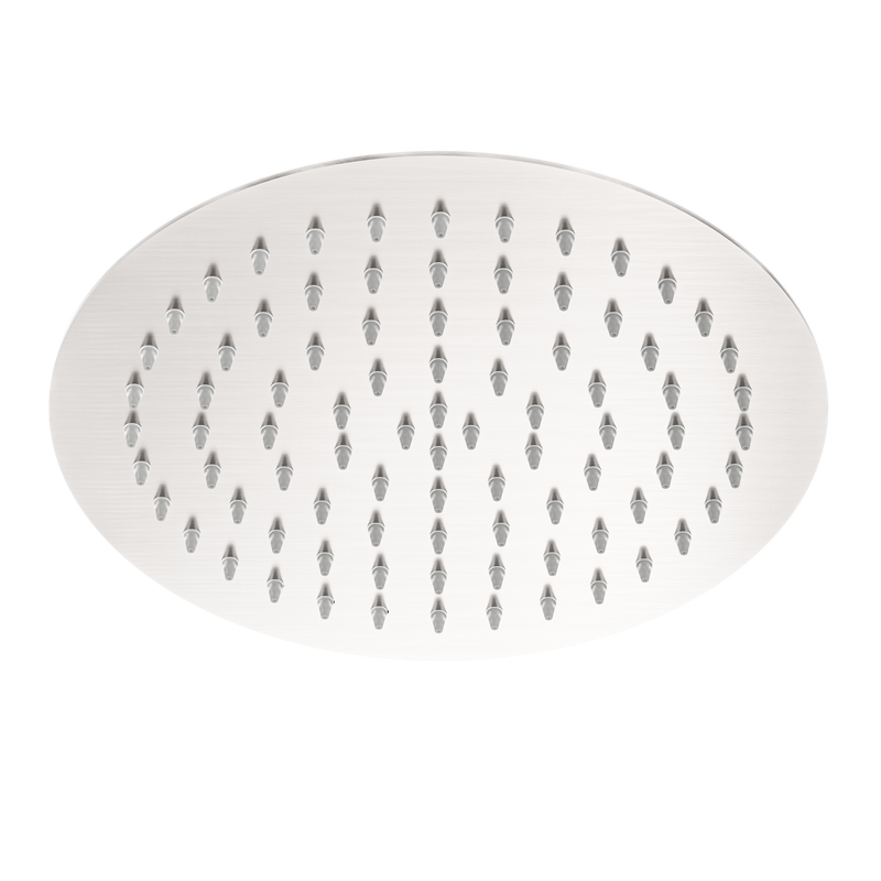 250mm Round Stainless Steel Shower Head 4 Star Rating Brushed Nickel