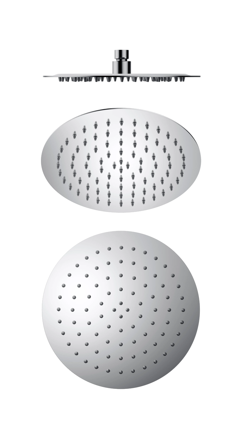 250mm Round Stainless Steel Shower Head 4 Star Rating Chrome