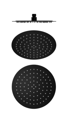 250mm Round Stainless Steel Shower Head 4 Star Rating Matte Black