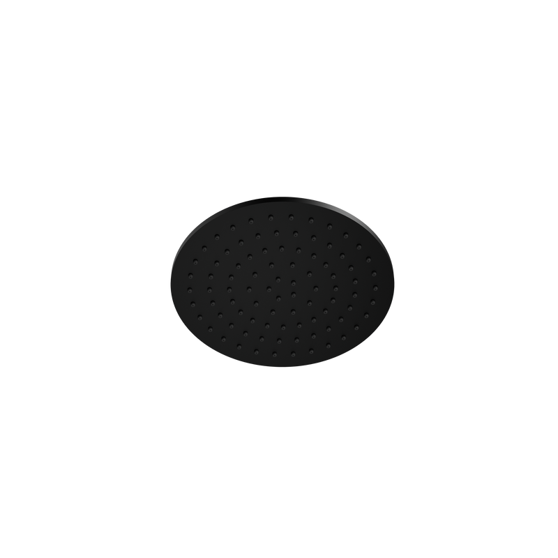 250mm Round Metal Shower Head II Matte Black