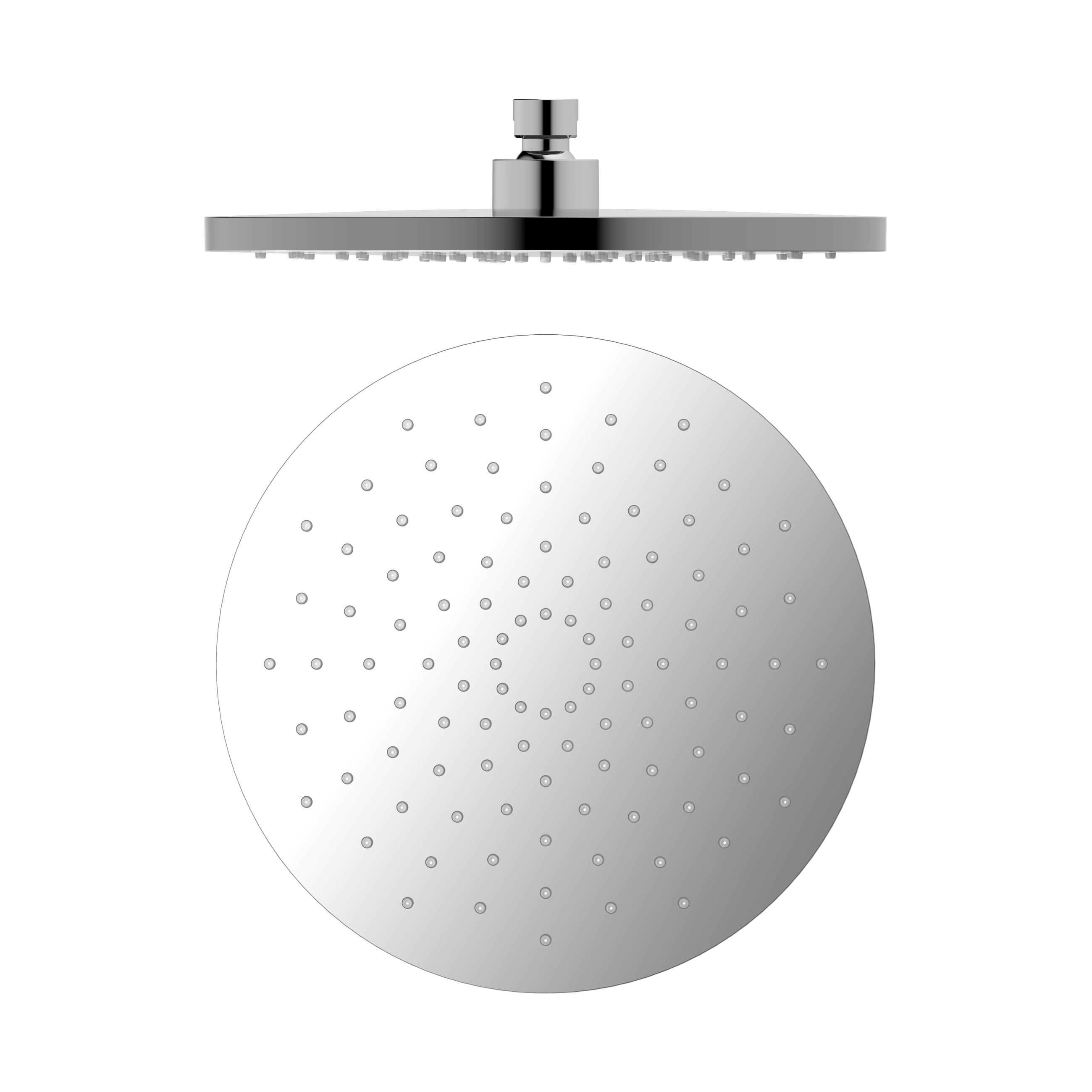 250mm ABS Round Shower Head Chrome