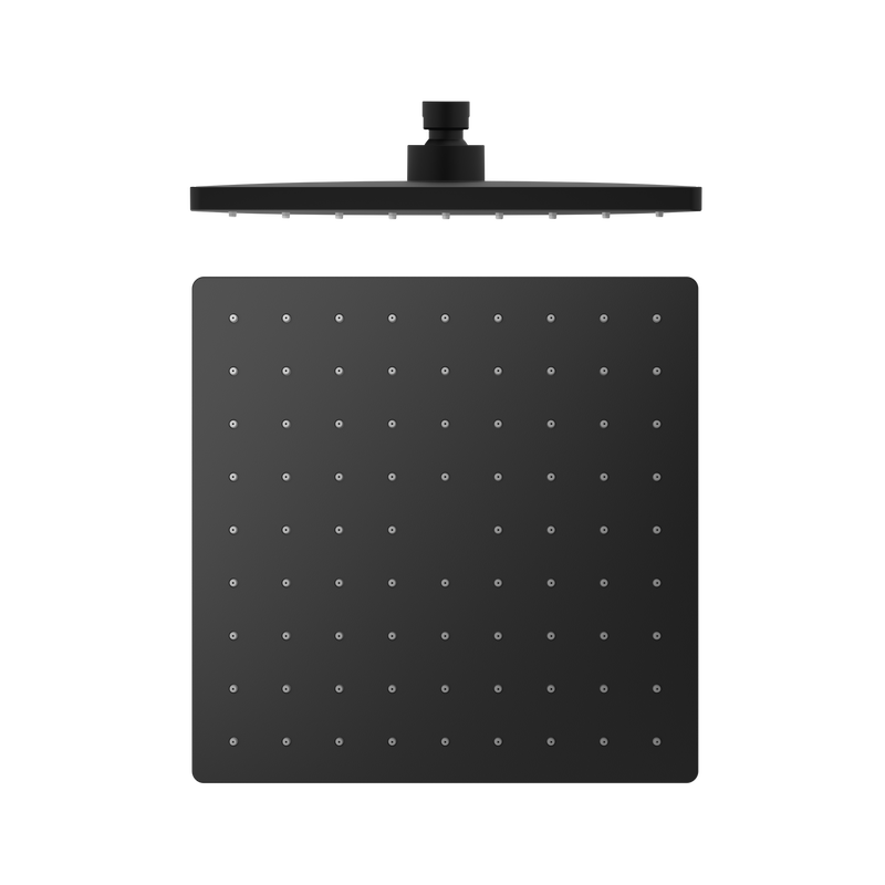 250mm ABS Square Shower Head Matte Black