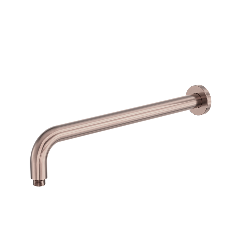 Zen SS316L Round Shower Arm 400mm Length Brushed Bronze