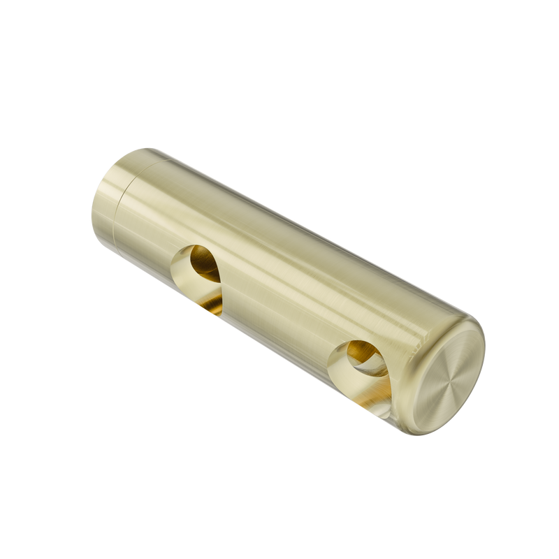 Mecca Care Make Your Own 25mm Grab Rail Double Towel Bracket Right Brushed Gold