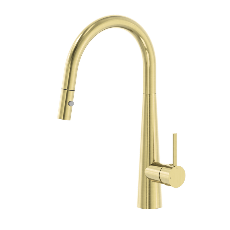 Dolce Pull Out Sink Mixer With Vegie Spray Function Brushed Gold