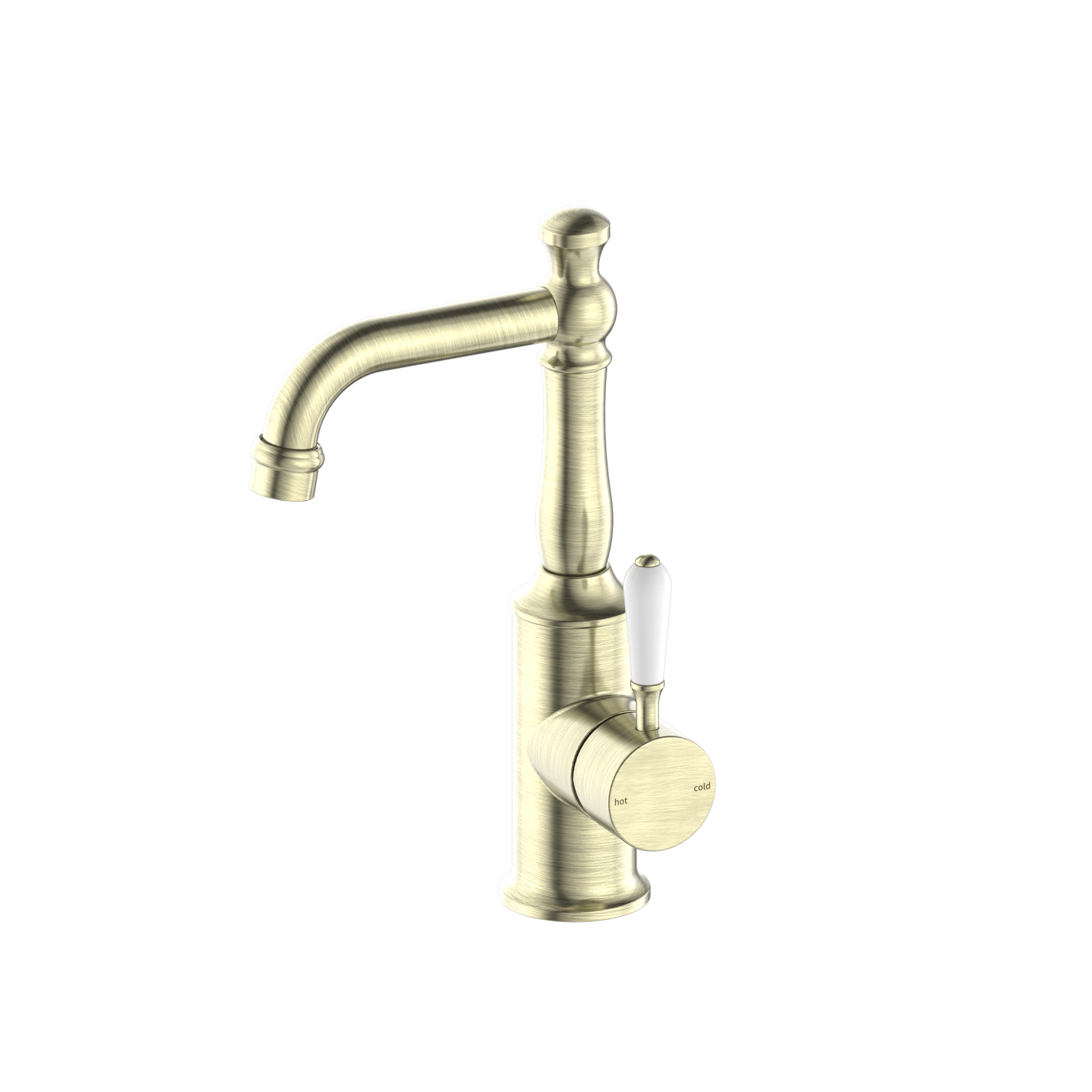 York Basin Mixer With White Porcelain Lever