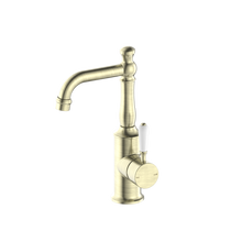 York Basin Mixer With White Porcelain Lever