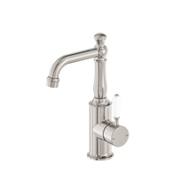 York Basin Mixer With White Porcelain Lever