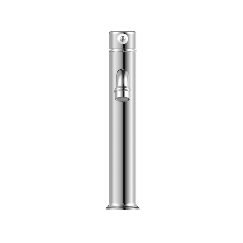 York Straight Tall Basin Mixer With White Porcelain Lever Chrome