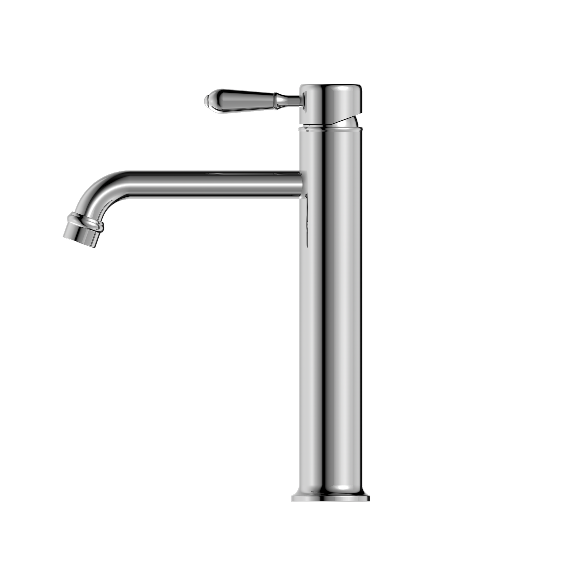 York Straight Tall Basin Mixer With Metal Lever Chrome