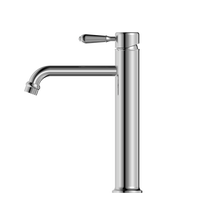 York Straight Tall Basin Mixer With Metal Lever Chrome