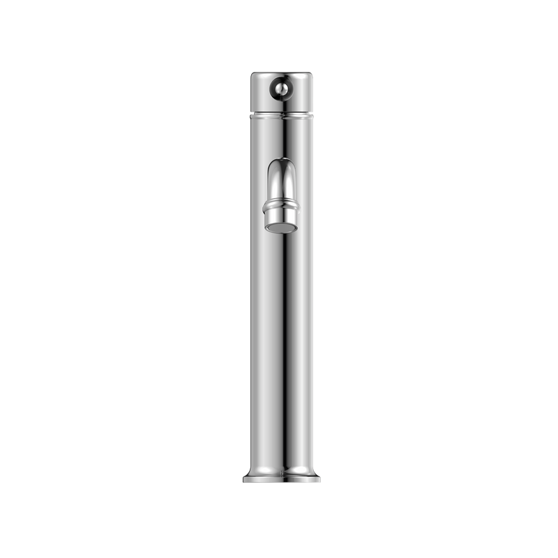 York Straight Tall Basin Mixer With Black Porcelain Lever Chrome