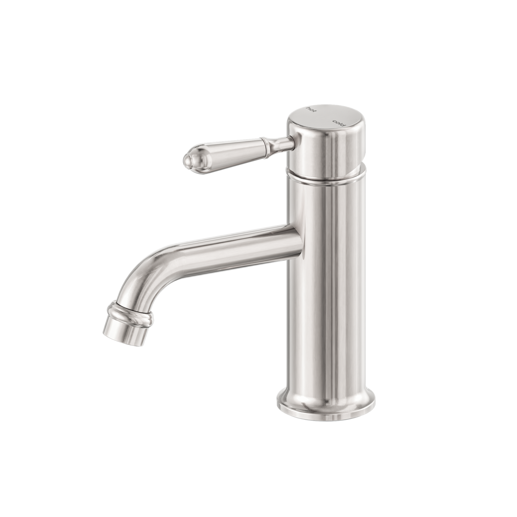 York Straight Basin Mixer With Metal Lever