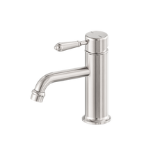 York Straight Basin Mixer With Metal Lever