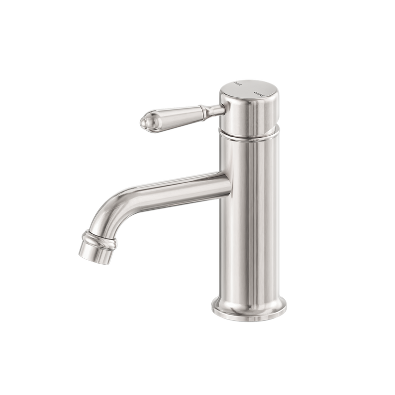 York Straight Basin Mixer With Metal Lever