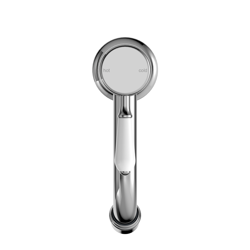 York Straight Basin Mixer With White Porcelain Lever Chrome