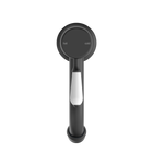 York Straight Basin Mixer With White Porcelain Lever Matte Black