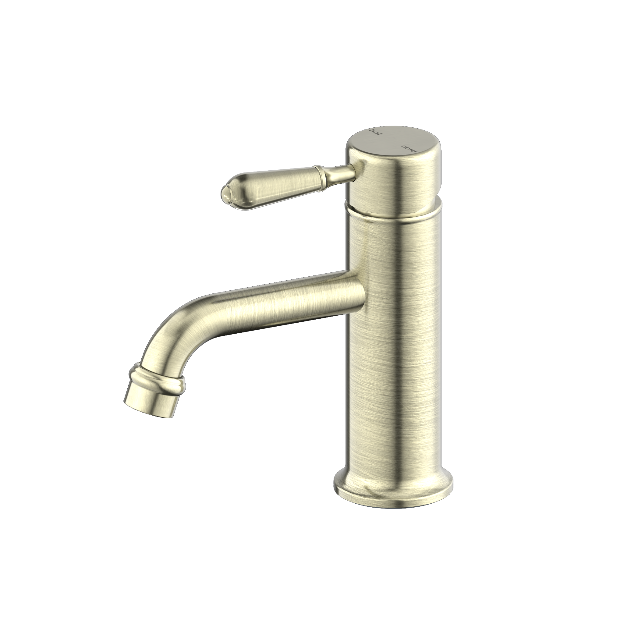 York Straight Basin Mixer With Metal Lever