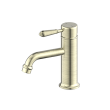 York Straight Basin Mixer With Metal Lever