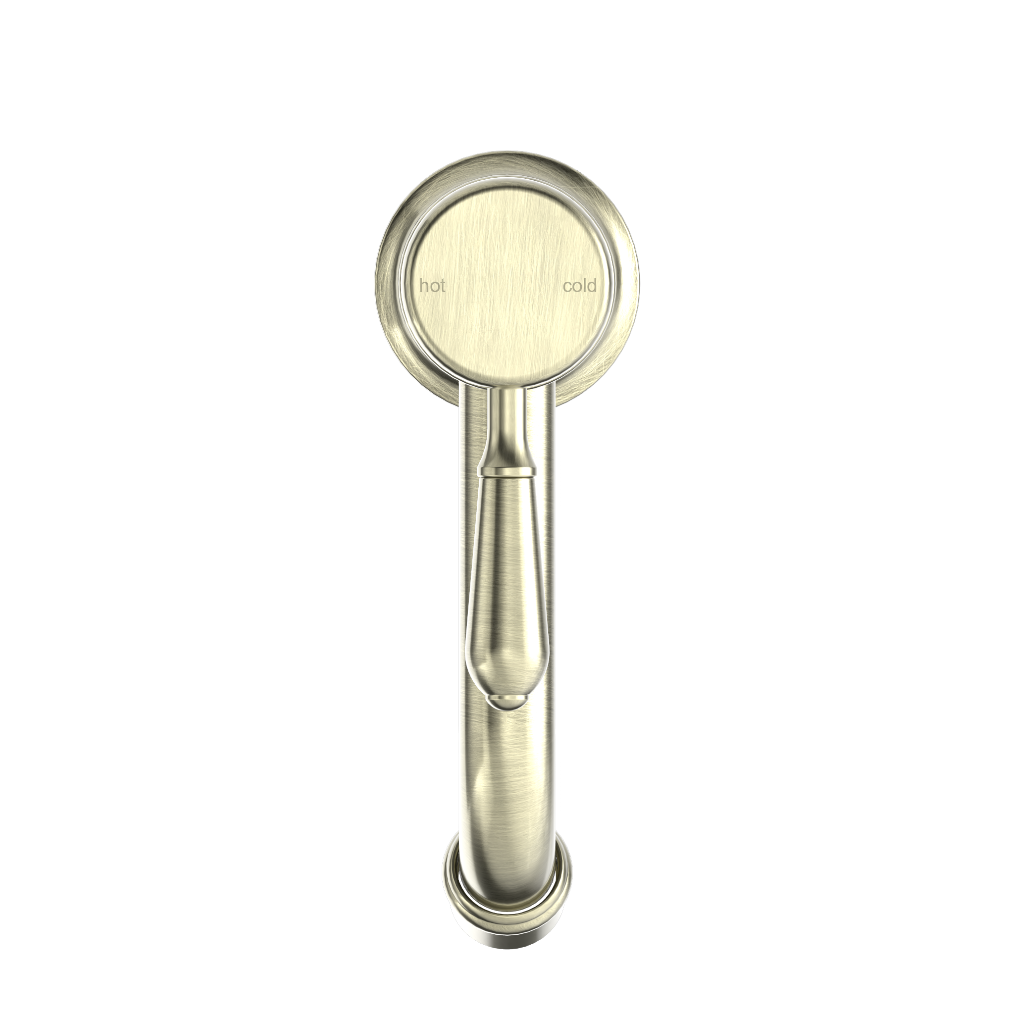 York Straight Basin Mixer With Metal Lever Aged Brass
