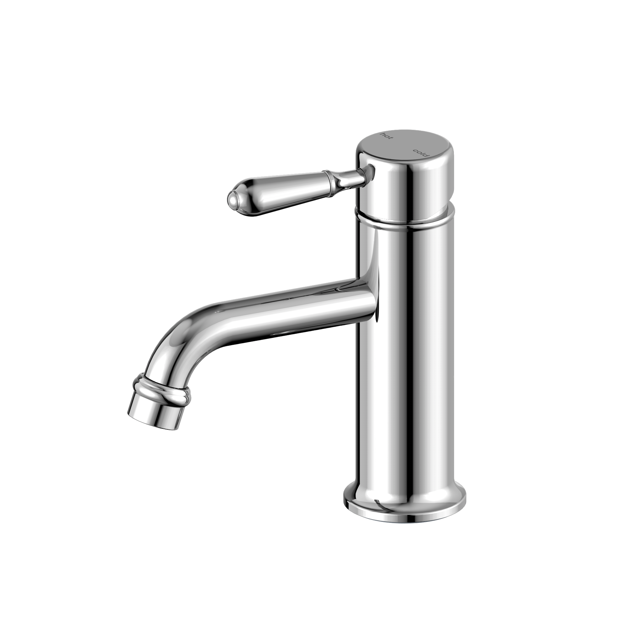 York Straight Basin Mixer With Metal Lever