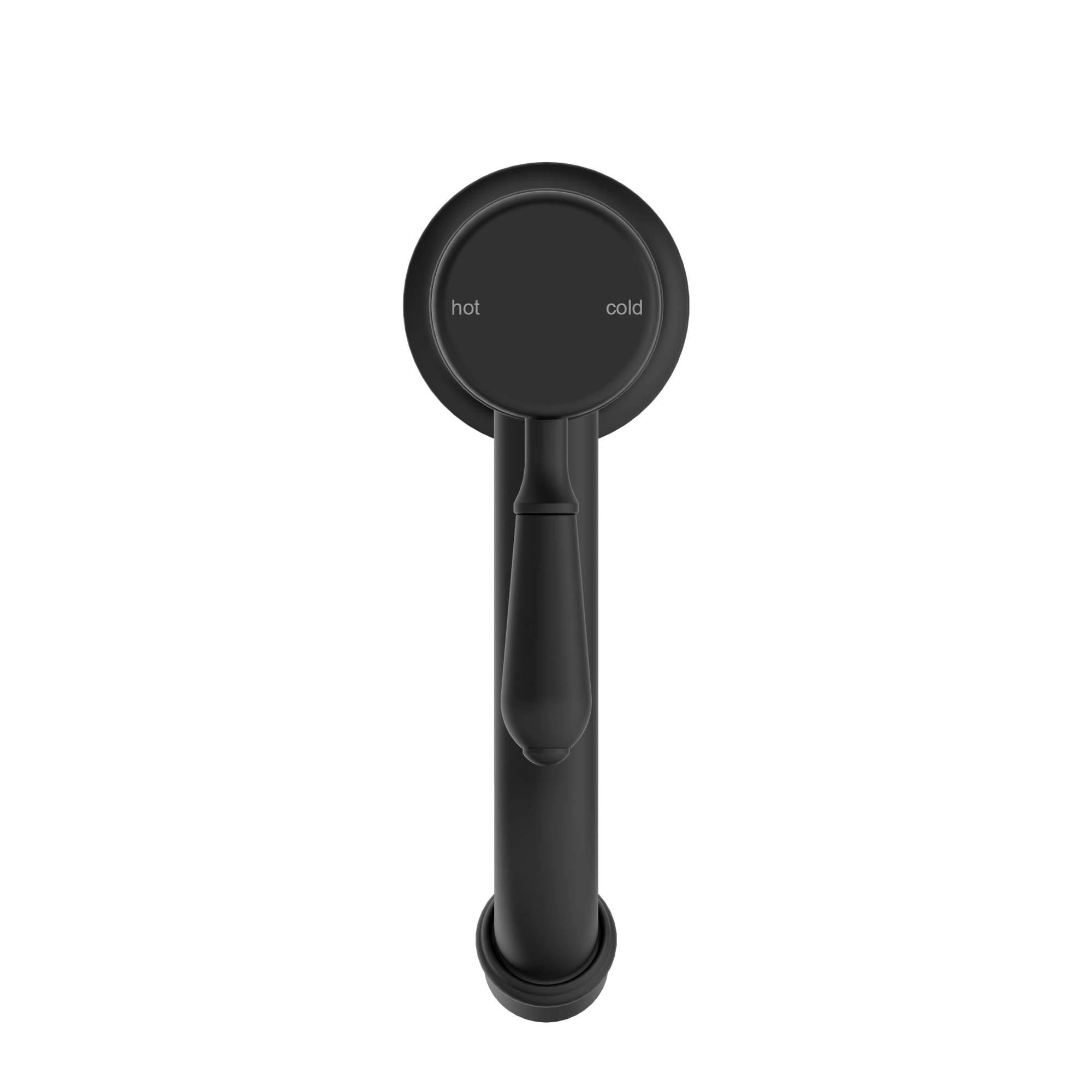 York Straight Basin Mixer With Metal Lever Matte Black