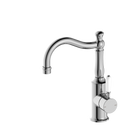 York Basin Mixer Hook Spout With White Porcelain Lever