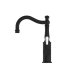 York Basin Mixer Hook Spout With White Porcelain Lever