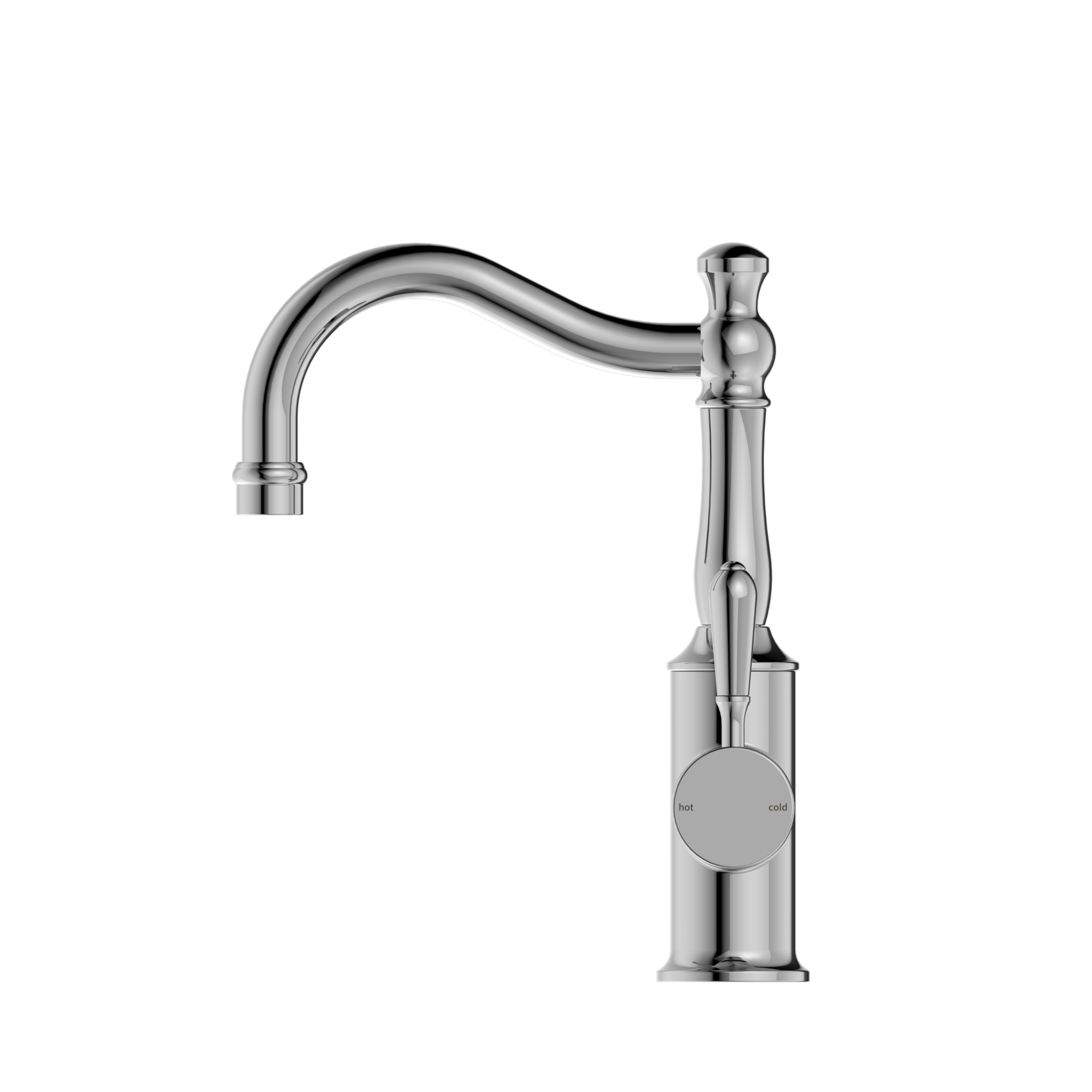York Basin Mixer Hook Spout With Metal Lever