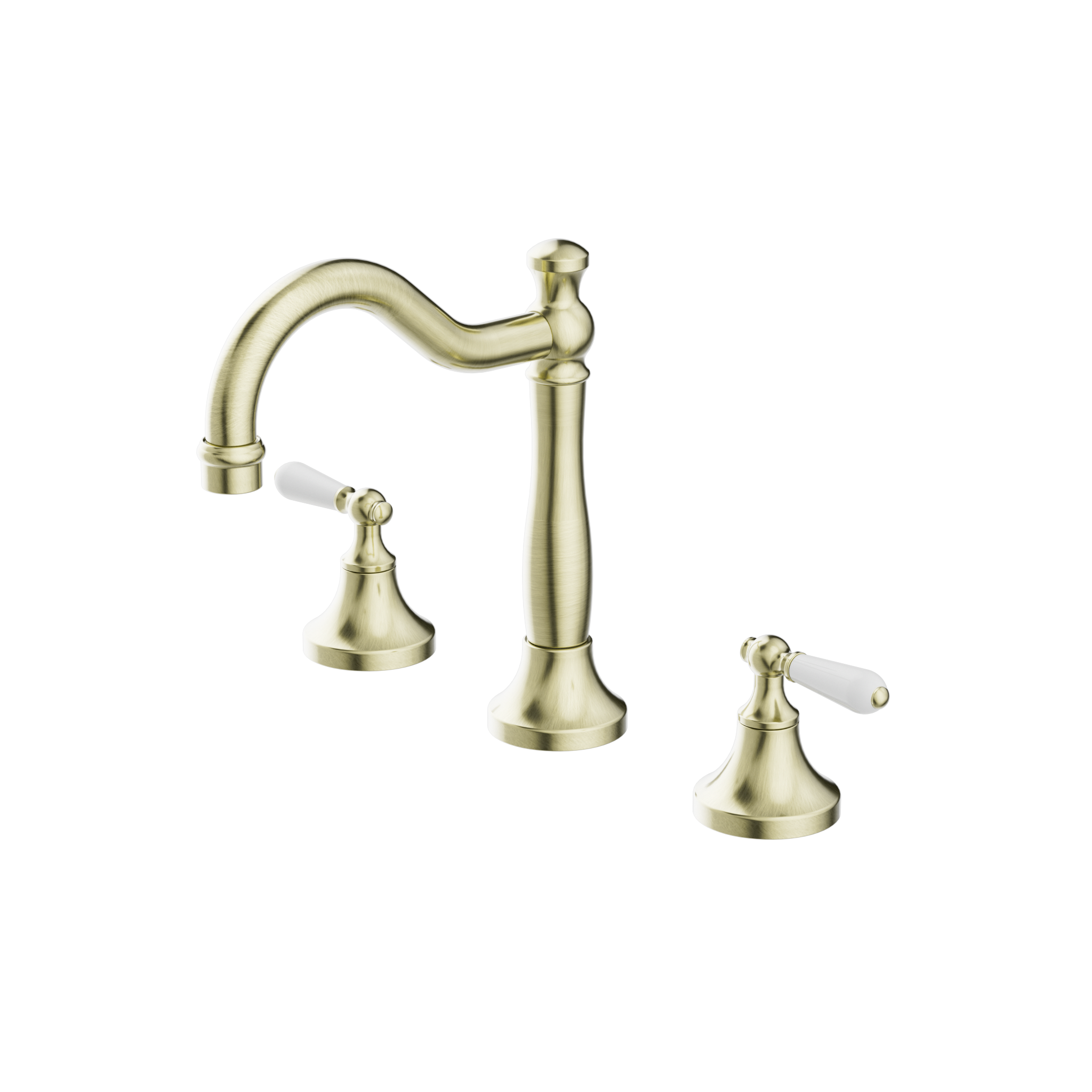 York Basin Set With White Porcelain Lever