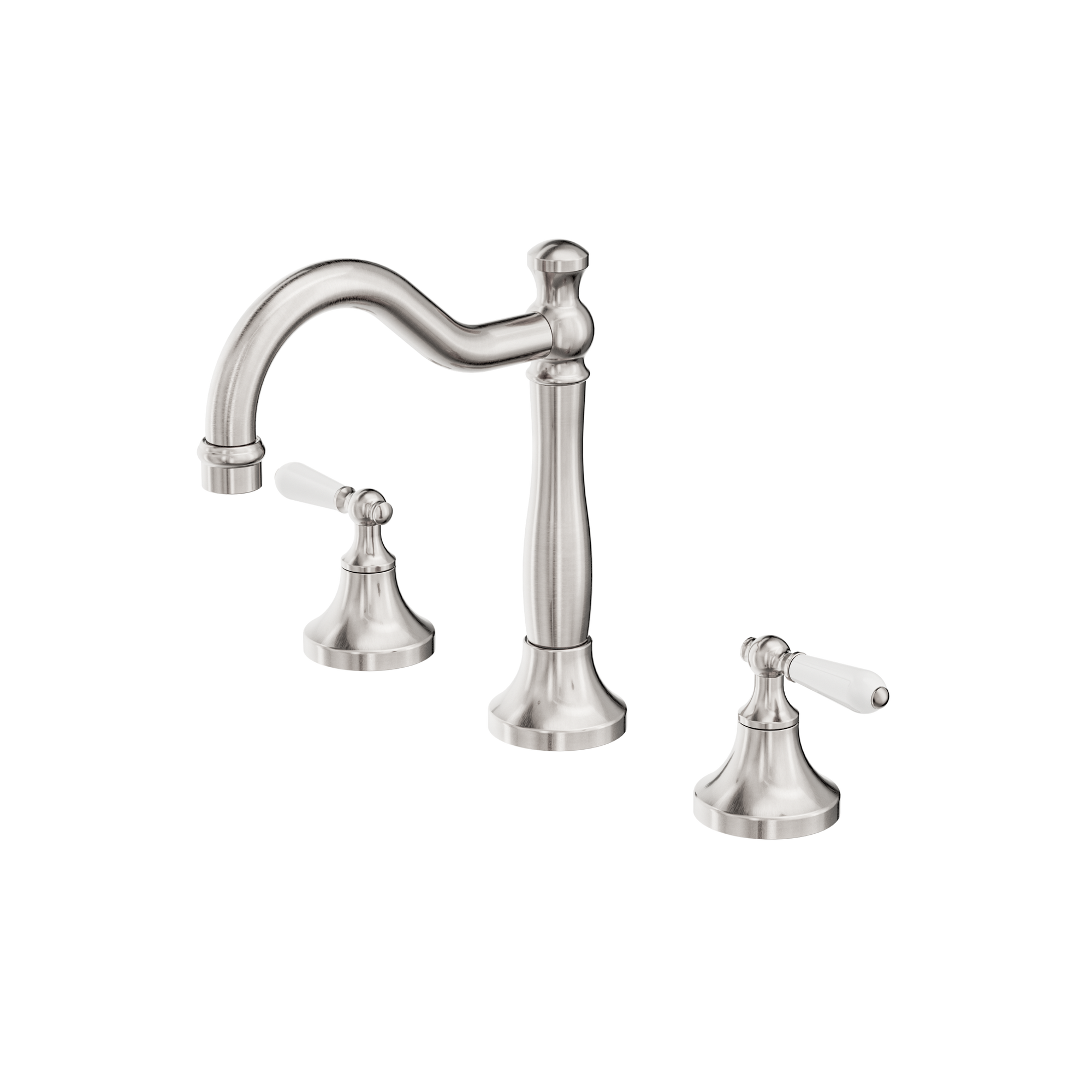 York Basin Set With White Porcelain Lever