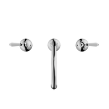 York Basin Set With White Porcelain Lever Chrome