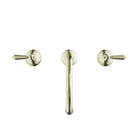 York Basin Set With Metal Lever Aged Brass