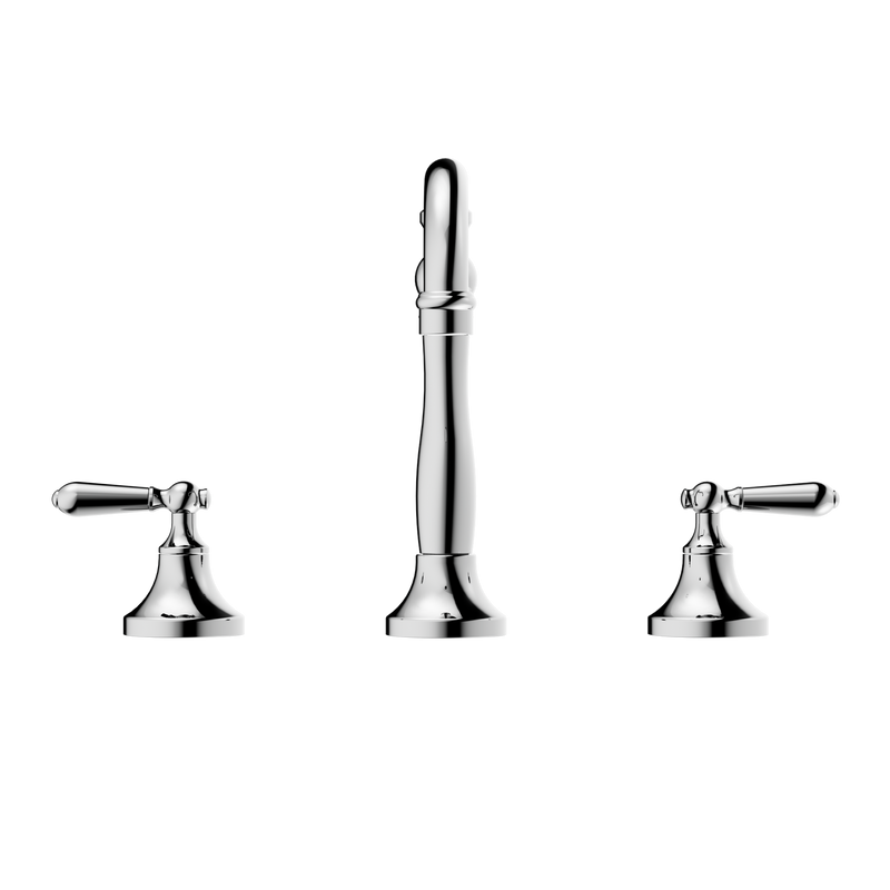 York Basin Set With Metal Lever Chrome