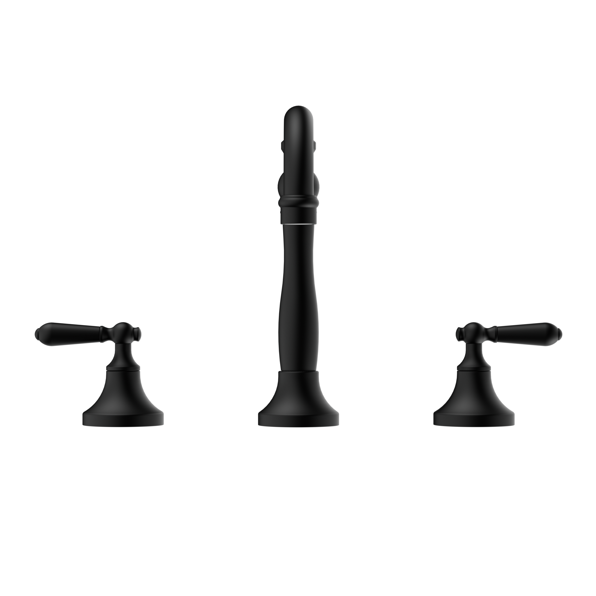 York Basin Set With Metal Lever Matte Black
